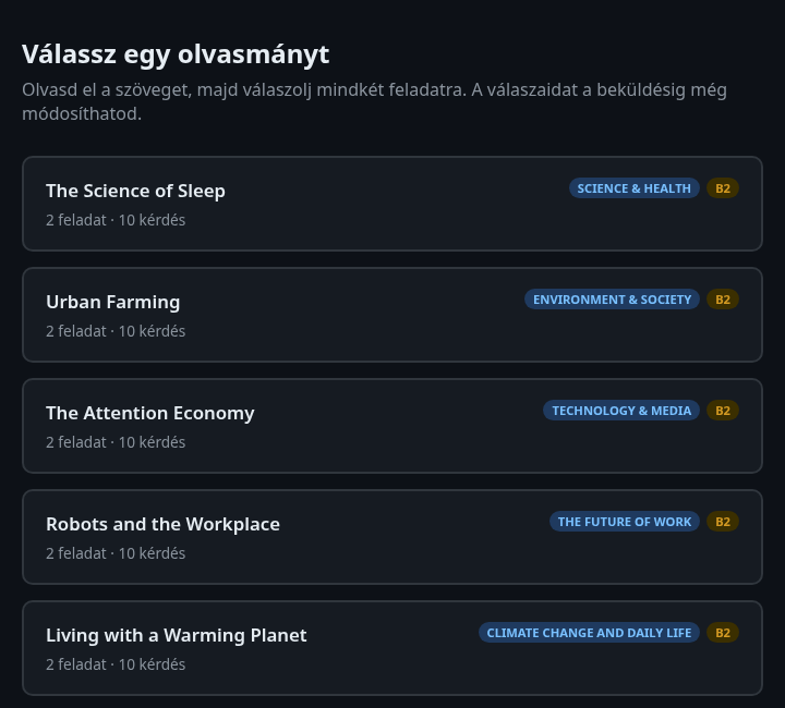 Szövegértés előnézete