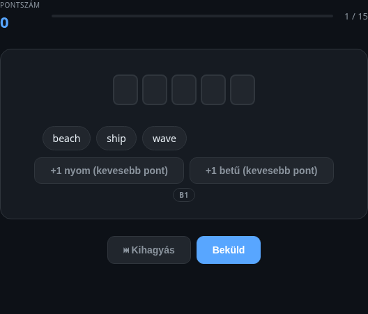 Szóasszociáció játék előnézete
